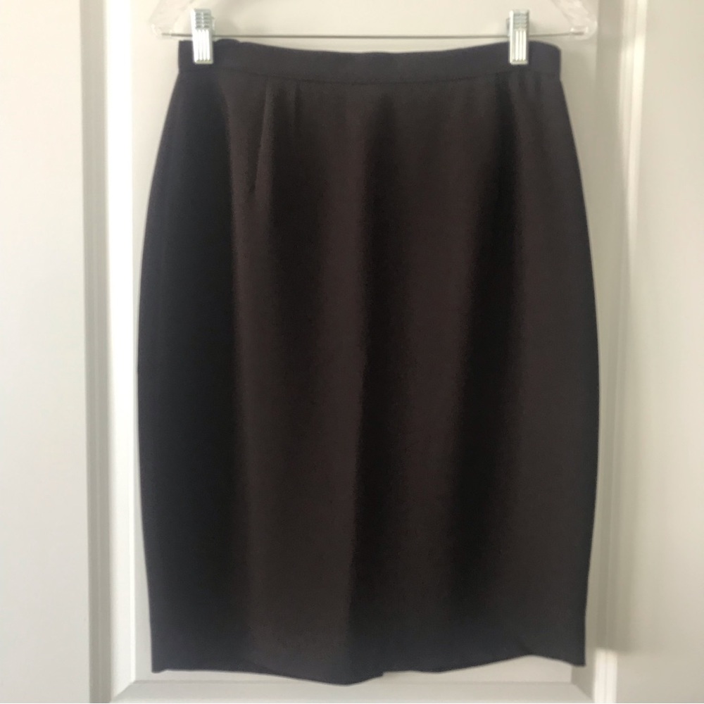 Brown Crepe Skirt Sz 8 (44 Italian) Made in Italy